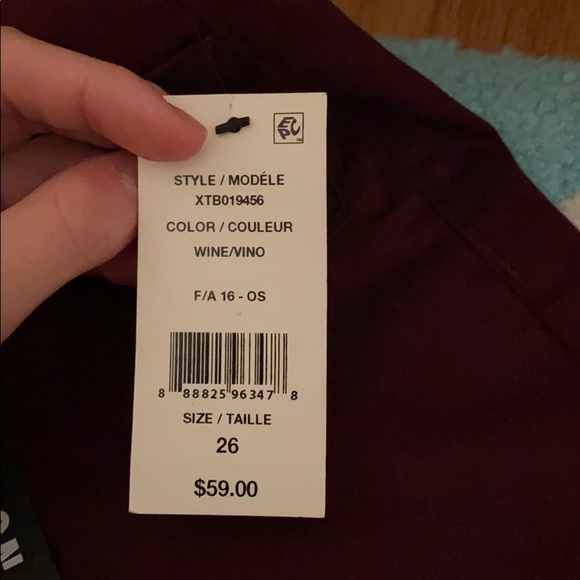 Design Lab Wine Color Jeggings - Picture 4 of 5